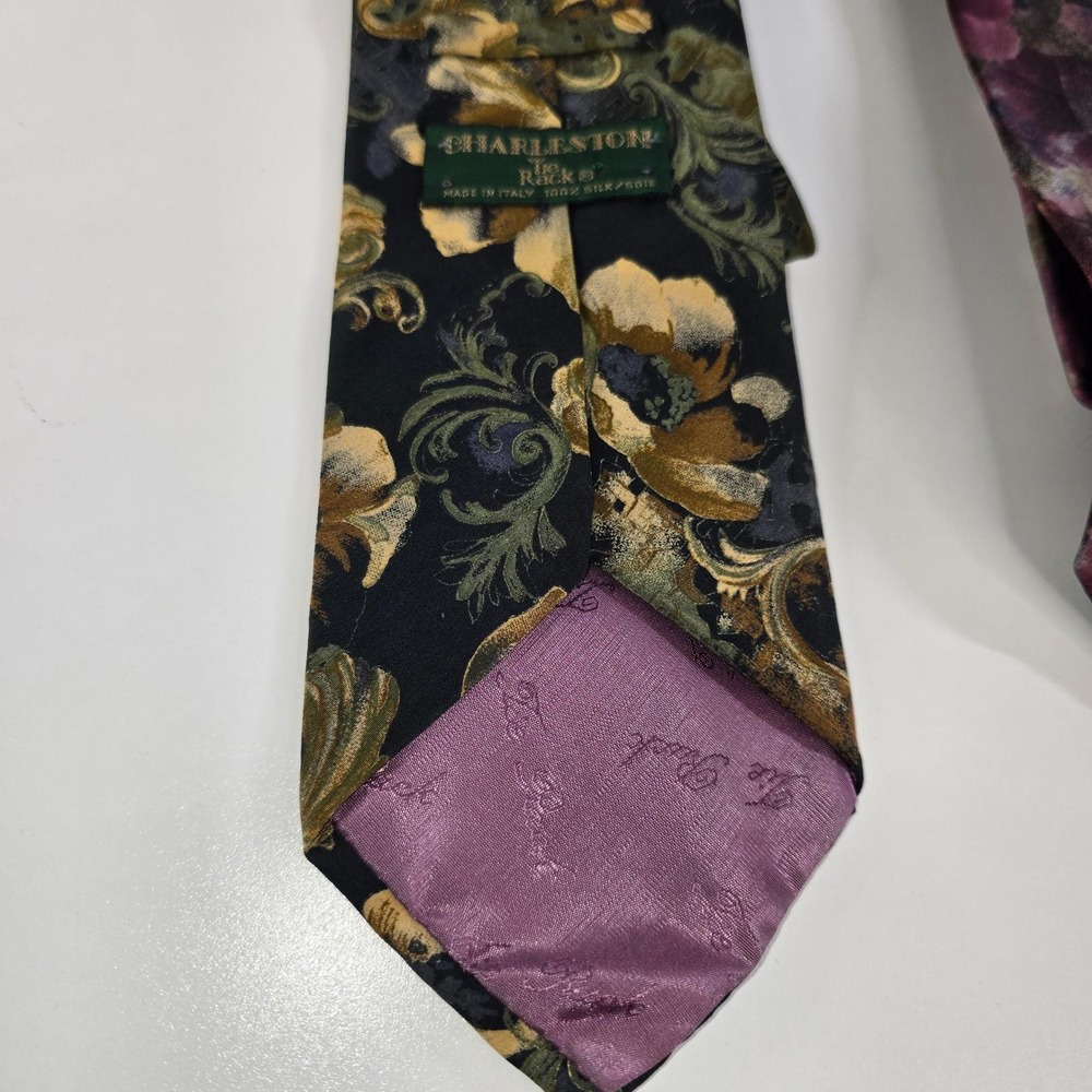Designer Ties Bundle of 3 Ungaro Paris + Charles Ton Italy + Man to Man Floral - Picture 9 of 16